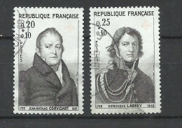 France N°1433  Et 1434 Corvisart Et  Larrey  Sans La  Croix  Rouge Oblitérés     B/TB  Voir Scans  Soldes ! ! ! - Used Stamps