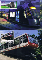 Luxembourg - Transport : Tramway Et Funiculaire CM 2087/2088 (année 2017) - Maximum Cards