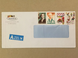 Belgie Belgique Used Letter Stamp On Cover Violin Hendrik Heyman Post Airplane Avion Motorcycle Postman Comics BD 2012 - 2013-... King Philippe