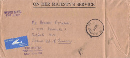 FIJI - AIRMAIL 1982 ON HER MAJESTY'S SERVICE - KARLSRUHE/DE / 5267 - Fidji (1970-...)