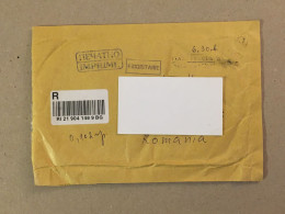 Bulgaria Used Letter Stamp Cover Registered Barcode Label Printed Sticker 2015 - Briefe U. Dokumente