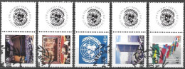 United Nations UNO UN Vereinte Nationen New York 2007 Greetings Mi. No. 1057-61 Label Used Cancelled Oblitéré - Gebraucht