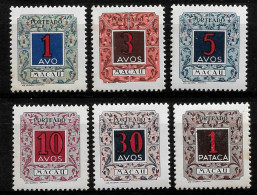 MACAU POSTAGE DUE 1952 Numeral Stamps SET MH ( (NP#70-P14-L7) - Segnatasse