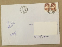 Romania Used Letter Stamp Cover 2021 Nichita Stanescu Writer Poet - Covers & Documents