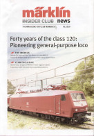 Catalogue-revue MÄRKLIN 2020 .03 Insider Club News - Modell  40° Class 120 - Englisch