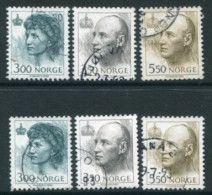 NORWAY 1993 Definitive: King Harald V And Queen Sonja On Both Papers Used.   Michel 1116-118x,y - Used Stamps