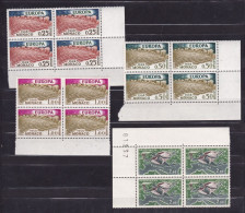 1962 Monaco EUROPA CEPT EUROPE 4 Serie Di 4 Valori MNH** In Quartina Block 4 - 1962