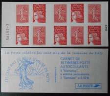 Carnet Marianne Luquet Semeuse De Roty 1511  Les Cent Ans De La Semeuse De Roty - Carnets