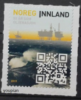 Norway 2019, 50 Years Of Oil Production, MNH Unusual Single Stamp - Ongebruikt