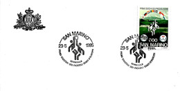 SAN MARINO - 1985 1^ Edizione GIOCHI PICCOLI STATI EUROPA Basketball Pallacanestro Su Busta Uff.Filatelico - 11179 - Lettres & Documents