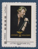 Timbre Johnny Hallyday Autocollant LP 20g De Feuillet Neuf - Unused Stamps