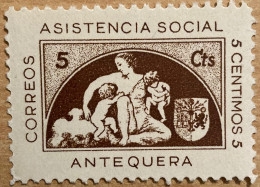 Marca Correos Asistencia Social 5 Cts Antequera / Revenue Stamp Spain - Revenue Stamps