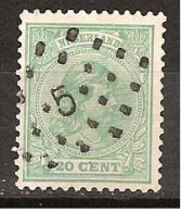 NVPH Nederland Pays Bas Niederlande Holanda 40 CANCEL AMSTERDAM Puntstempel 5 ; Wilhelmina 1891 - Gebraucht