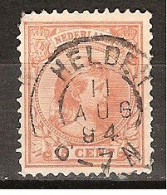 NVPH Nederland Netherlands Pays Bas Niederlande Holanda 39 CANCEL HELDEr Kleinrond ; Wilhelmina 1891 - Usati