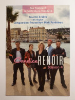 POLICE - FEMME / POLICIER - TELEFILM CANDICE RENOIR Saison 4 - TELEVISION - Carte Publicitaire Tournage SETE (vue Port ) - Police - Gendarmerie