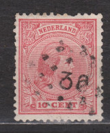 NVPH Nederland Netherlands Pays Bas Niederlande Holanda 37 CANCEL ENSCHEDE Puntstempel 36 ; Wilhelmina 1891 - Oblitérés