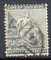 CAPE OF GOOD HOPE/1886/USED/SC#41/HOPE SEATED / 1/2p GRAY BLACK - Kaap De Goede Hoop (1853-1904)