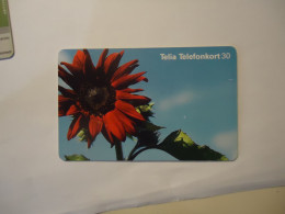 SWEDEN  USED  CARDS  FLOWERS PLANTS - Blumen