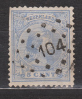 NVPH Nederland Netherlands Pays Bas Niederlande Holanda 35 CANCEL THOLEN Puntstempel 104; Wilhelmina 1891 ZELDZAAM - Used Stamps
