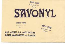 BUVARD. SAVONYL  ET AUSSI LA MEILLEURE POUR MACHINES   A  LAVER - Textile & Clothing