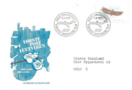 Norway 1975 Special Cover With Special  Cancellation "Oslo Haugesund Første Ordinære Tur "  Post In Air  -  2.4.75 - Lettres & Documents