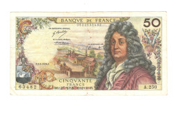 ALB/ France : 50 Francs RACINE - 05/09/1974 - 2 Trous D'épingle, Pliures - 50 F 1962-1976 ''Racine''