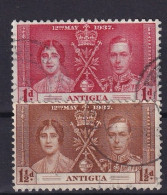 ANTIGUA 1937 - Canceled - Sc# 81, 82 - 1858-1960 Colonia Británica