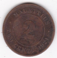 Ile Maurice 2 Cents 1921 , George V , En Bronze KM# 13 - Maurice