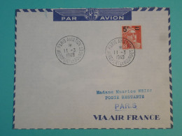 DJ 10  FRANCE   BELLE LETTRE  1949  A  PARIS   +AFFF. INTERESSANT+ - 1927-1959 Storia Postale