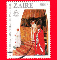 CONGO - ZAIRE - Usato - 1981 - Visita Di Sua Santità Giovanni Paolo II Nello Zaire - 500 - Gebraucht