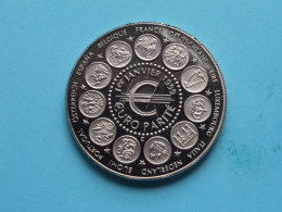 1er Janvier 1999 Euro Parité - EUROPA ( Voir / See Scan ) +/- 31 Gr. / 4 Cm. ( Cu/Ni ) - Pièces écrasées (Elongated Coins)