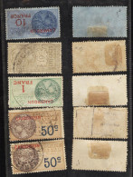 French Cameroun Tax Stamps Early1900s To WW2, 5  New And Used, Hinged - Oblitérés