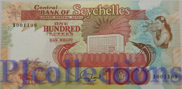 SEYCHELLES 100 RUPEES 1989 PICK 35 UNC LOW SERIAL NUMBER "A001109" - Seychellen