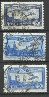 France Poste Aérienne N°6 Et 6 Bleu Clair  Et 6 Outremer  Oblitérés B/TB      Voir Scans   Soldé ! ! ! - Used Stamps