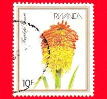 RWANDA  - Usato - 1982 - Piante Da Fiore - Kniphofia Grantii - 10 - Usati