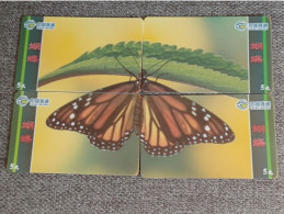 CHINA - BUTTERFLY-05 - PUZZLE SET OF 4 CARDS - Chine