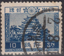 1926 Japan  Kaiser Hirohito (Showa Era ° Mi:JP 179, Sn:JP 196, Yt:JP 193, Nagoya Castle - Blue - Used Stamps