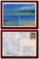 1997 Greece Postcard Corfu' Roda Acharavi Posted To Scotland 3scans - Lettres & Documents