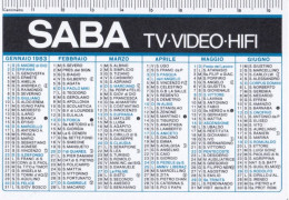 Calendarietto - Saba Tv-video-hifi - Anno 1978 - Petit Format : 1971-80