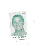 EA97 - VIGNETTE BABICHOU - JOHNNY WEISSMULLER - FORMAT 3.4 X 2.2 CM - Natación