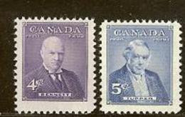 CANADA, 1955, Mint Never Hinged Stamp(s), Prime Ministers, Michel 306-307, M5437 - Ungebraucht