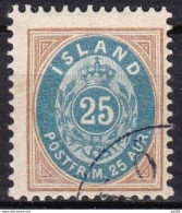 IS003H – ISLANDE – ICELAND – 1900 – NUMERAL VALUE IN AUR - PERF. 12 - SC # 29 USED 30 € - Used Stamps