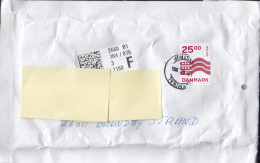 Denmark TERMINAL TAASTRUP Cancel 2024 'Bubble Plast' Cover Brief Lettre BRØNDBY STRAND 25.00 Kr. INDLAND Stamp - Covers & Documents