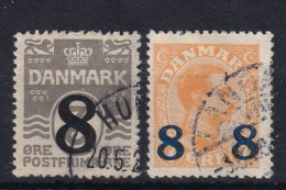 DENMARK 1921 - Canceled - Mi 129, 130 - Oblitérés