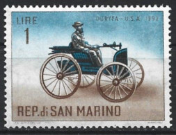 San Marino 1962. Scott #494 (MNH) Automobile, Duryea 1892 - Ongebruikt