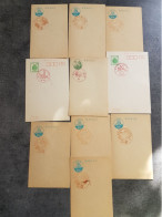 Japon (Japan) Entier Stationery Carte Postale (postcard) Lot De 10 - Otros & Sin Clasificación