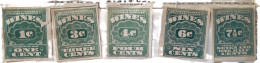 Serie Of 1916 United States Internal Revenue Wines 1, 3, 4, 6, 7.5 Cents - Other & Unclassified