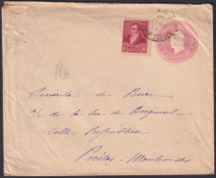 F-EX48657 ARGENTINA 1891 POSTAL STATIONERY COVER TO URUGUAY.  - Covers & Documents