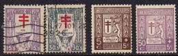 Belgique 1925-1926 Antituberculeux- Invalide De Guerre- 2 Timbres Oblitérés Et 2 Timbres Neufs  COB Ci-dessous: - Other & Unclassified