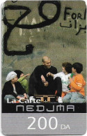 Algeria - Nedjma - Football, Zinedine Zidane And Kids, Exp.30.06.2008, GSM Refill 200DA, Used - Algerije